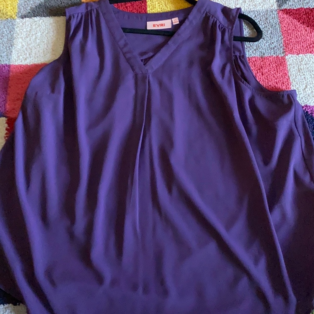 Evri sleeveless blouse purple
